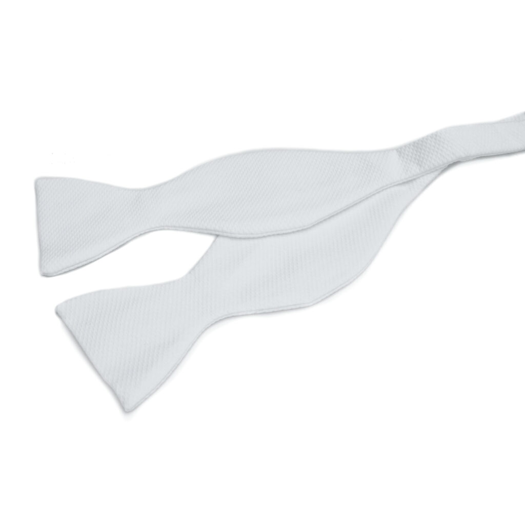 The Cambridge white cotton pique, marcella self tie bow tie - Barker ...